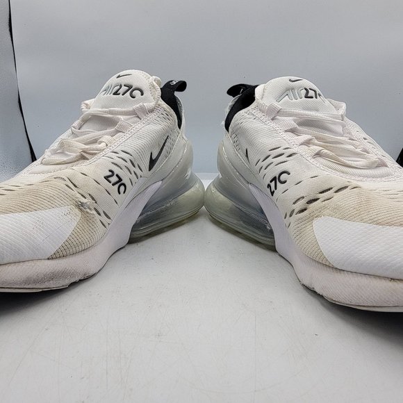 Nike Air Max 270 Mens 9 White Black Running Athletic Comfort Shoes AH8050-100 - Picture 3 of 15
